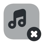 Music Square Remove SVG Icon